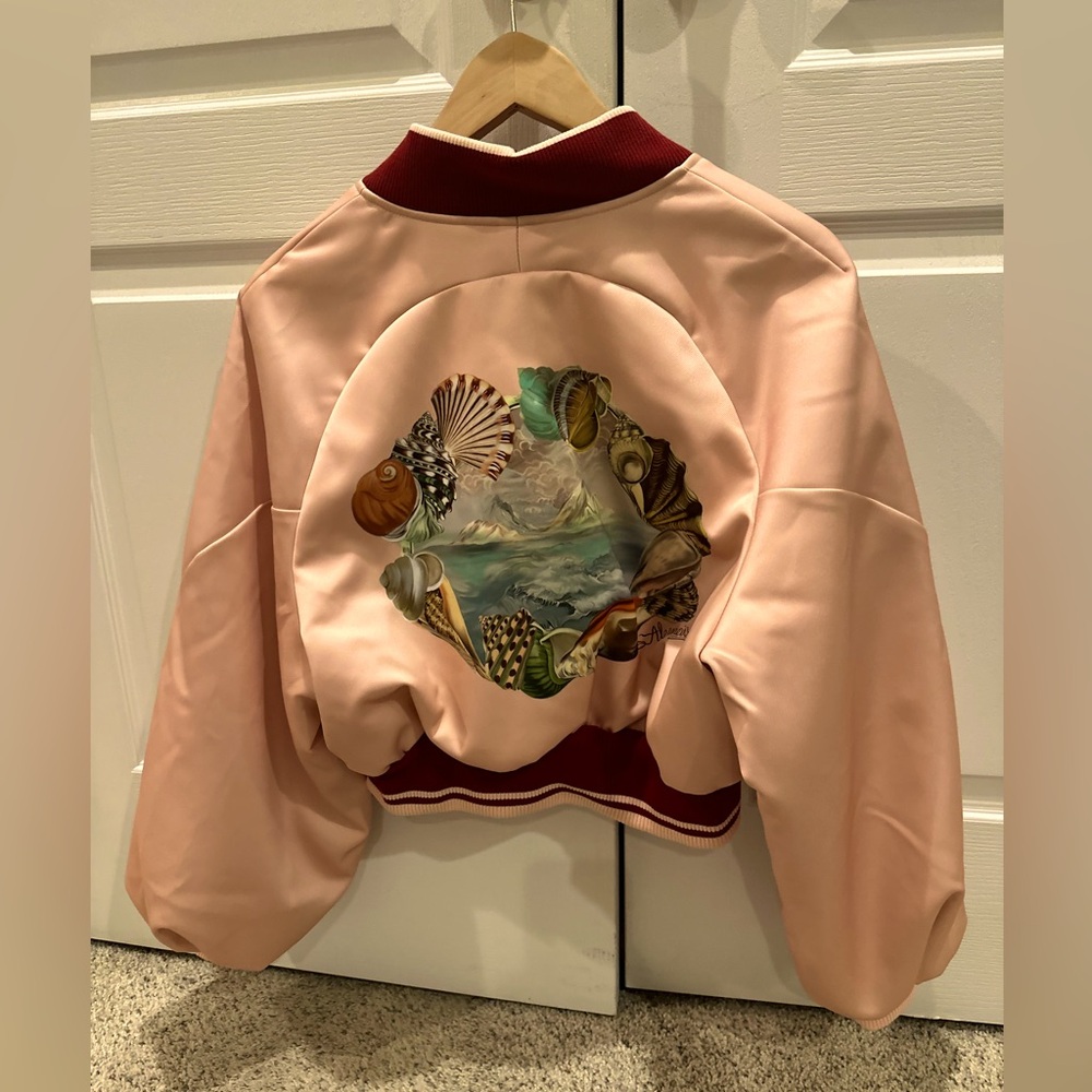 Alemais Opal Rose Bomber Jacket